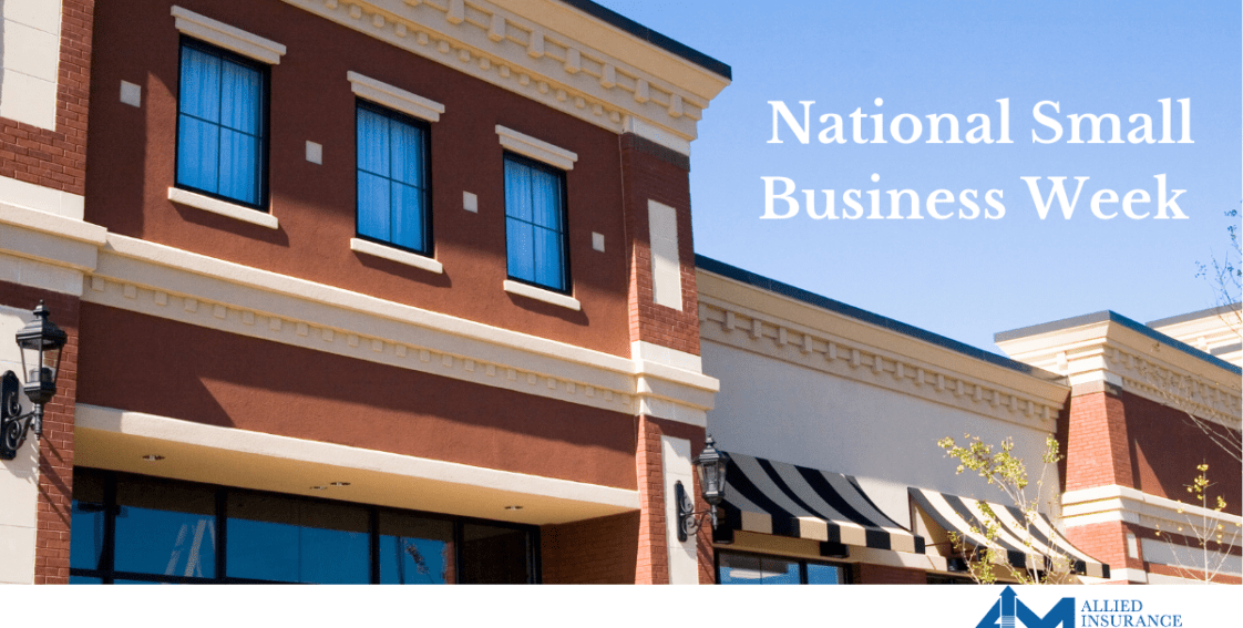 Storefronts side by side for National Small Business Week|