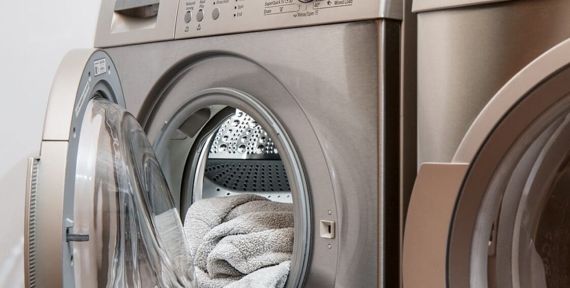 Dryer with clean blanket inside