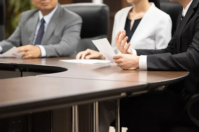 Businessmen having a meeting